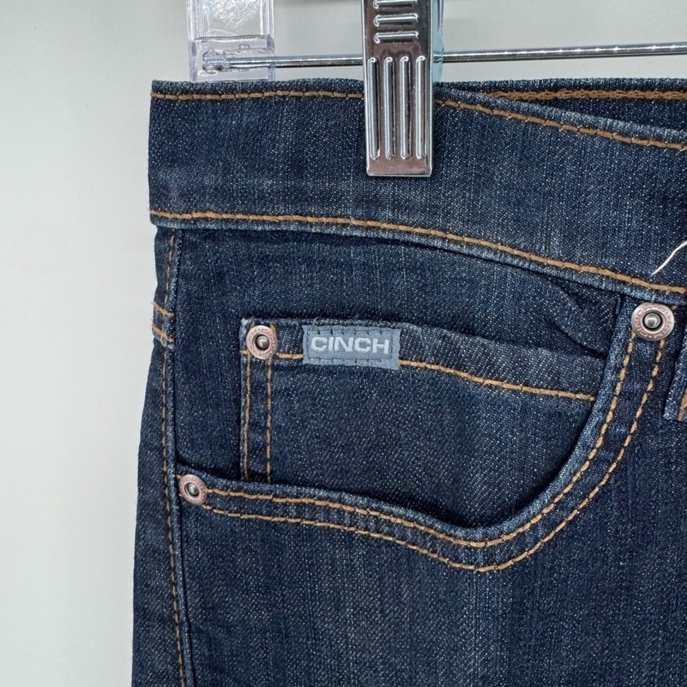 Cinch Jeans Womens Sz 30/9 R (32x32) Blue Jenna Slim Straight Leg Western Denim - Picture 5 of 13